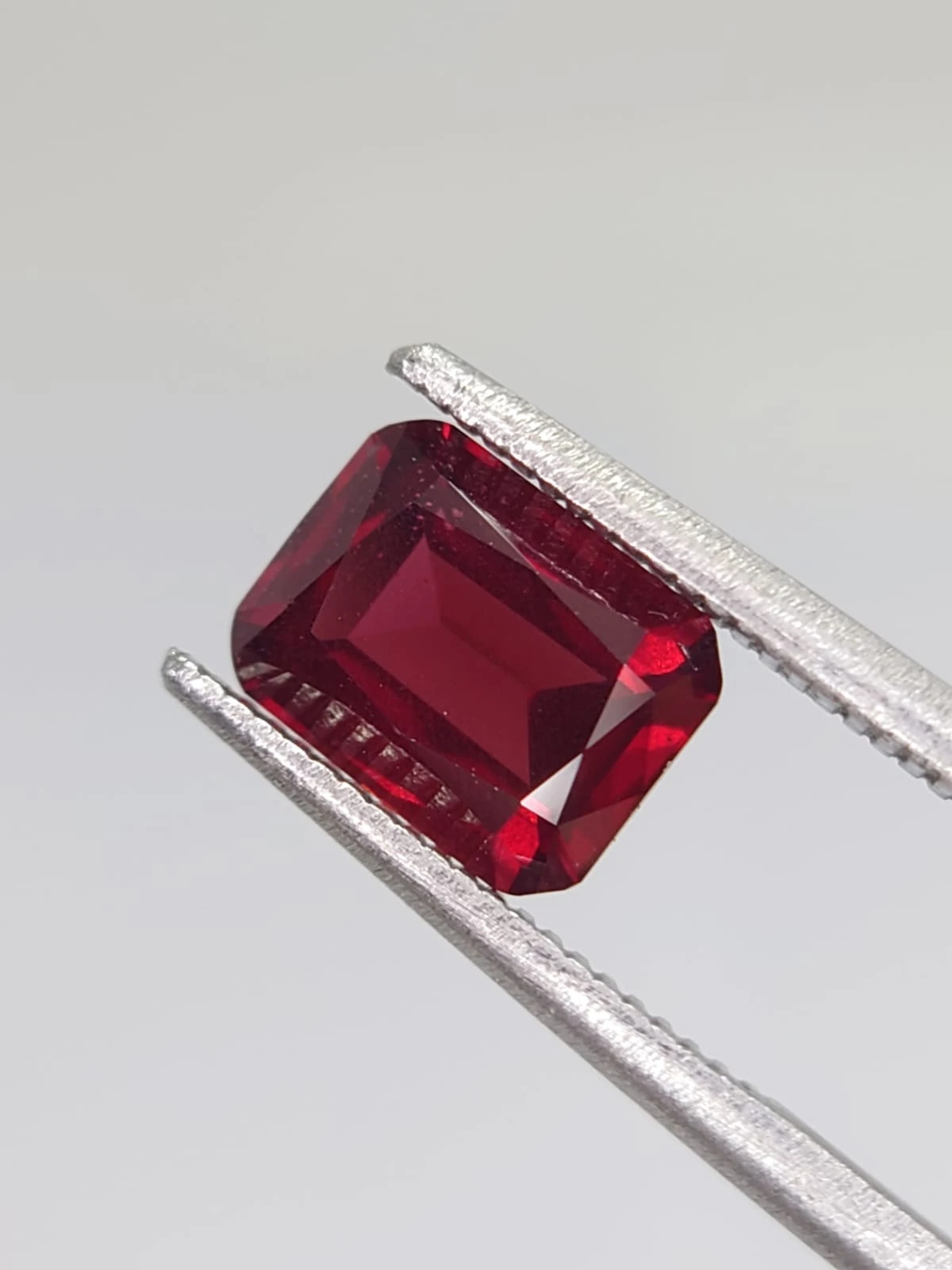 1.8ct Natural Cushion Facated Rhodolite Garnet from Tanzania — view 5